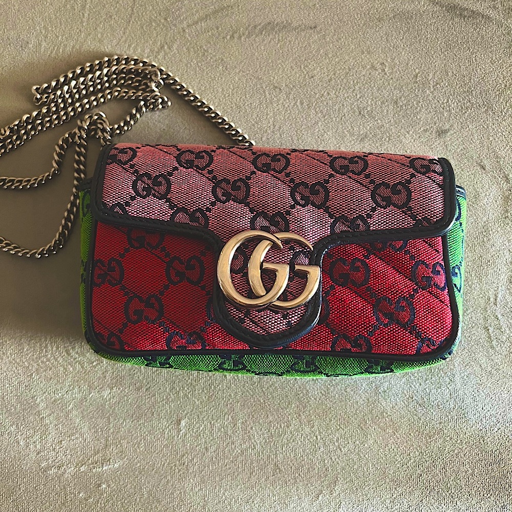 Gucci multi color cross body bag